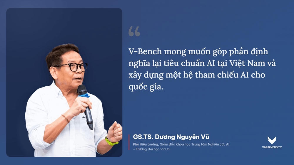 GS.TS. Dương Nguyên Vũ chia sẻ về V-Bench.