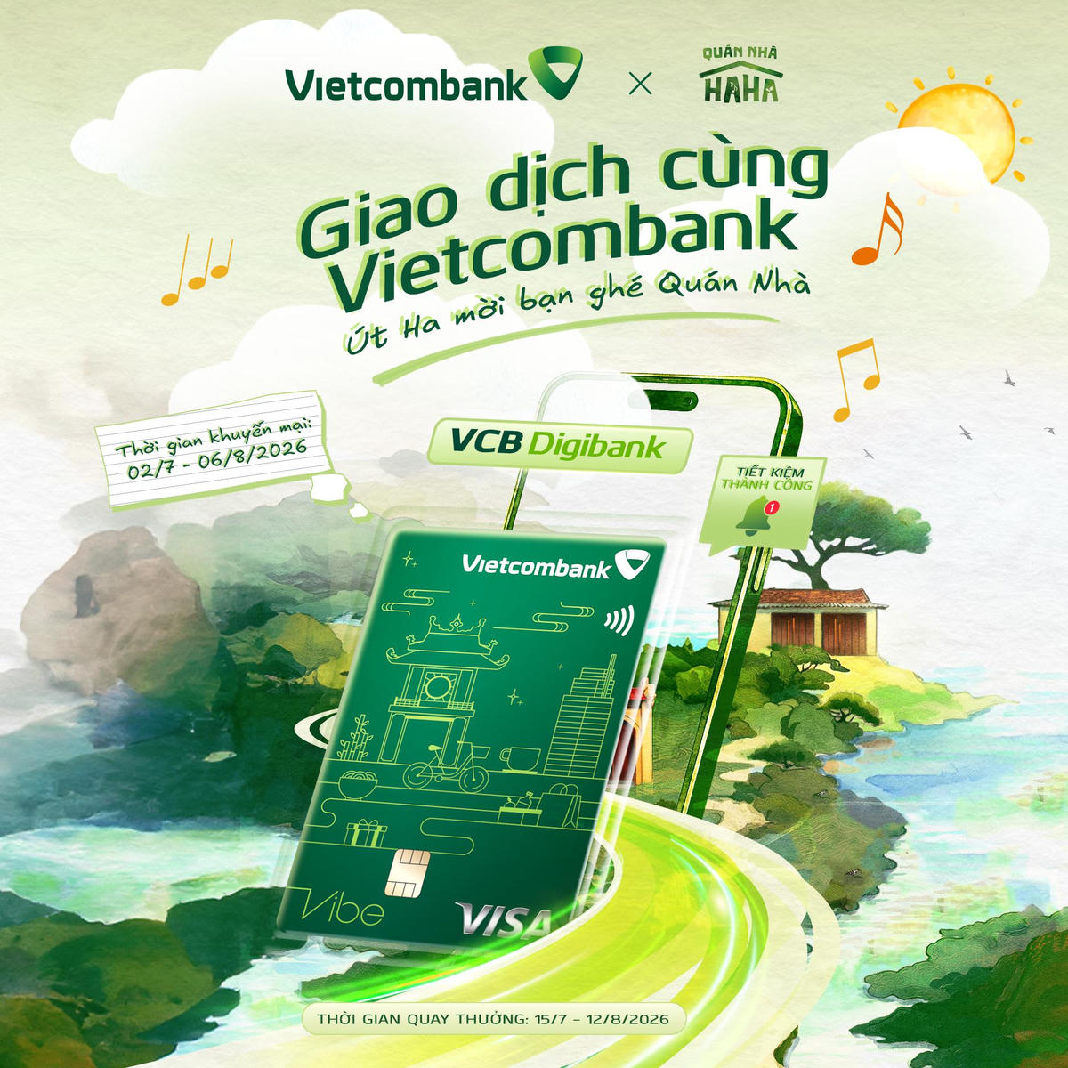 "Giao dịch cùng Vietcombank - Út Ha mời bạn ghé Quán Nhà" mang đến hành trình kết nối giữa trải nghiệm số và những đặc quyền văn hóa - giải trí dành cho khách hàng.