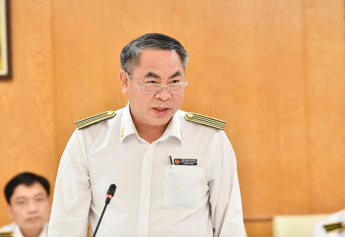 Phó Tổng kiểm toán Trần Minh Khương phát biểu tại hội nghị