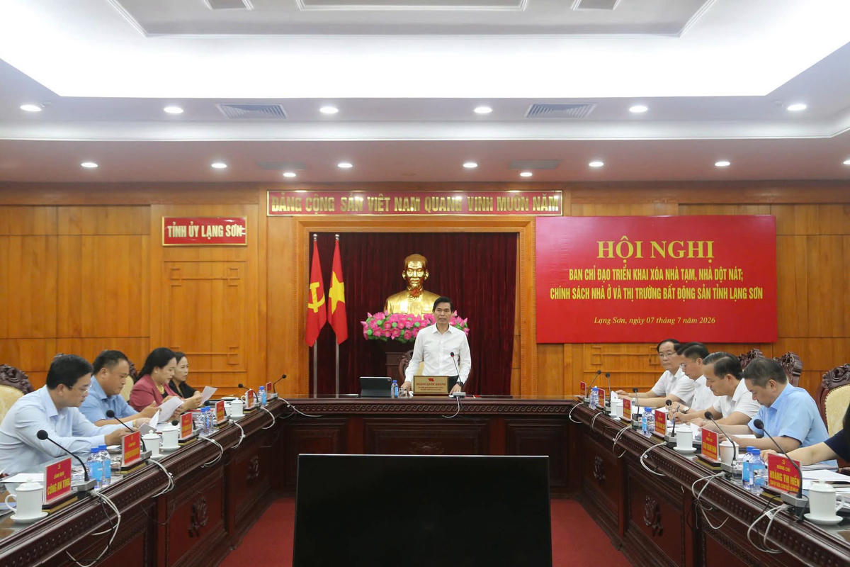Ông Hoàng Quốc Khánh, Bí thư Tỉnh ủy Lạng Sơn chủ trì hội nghị.