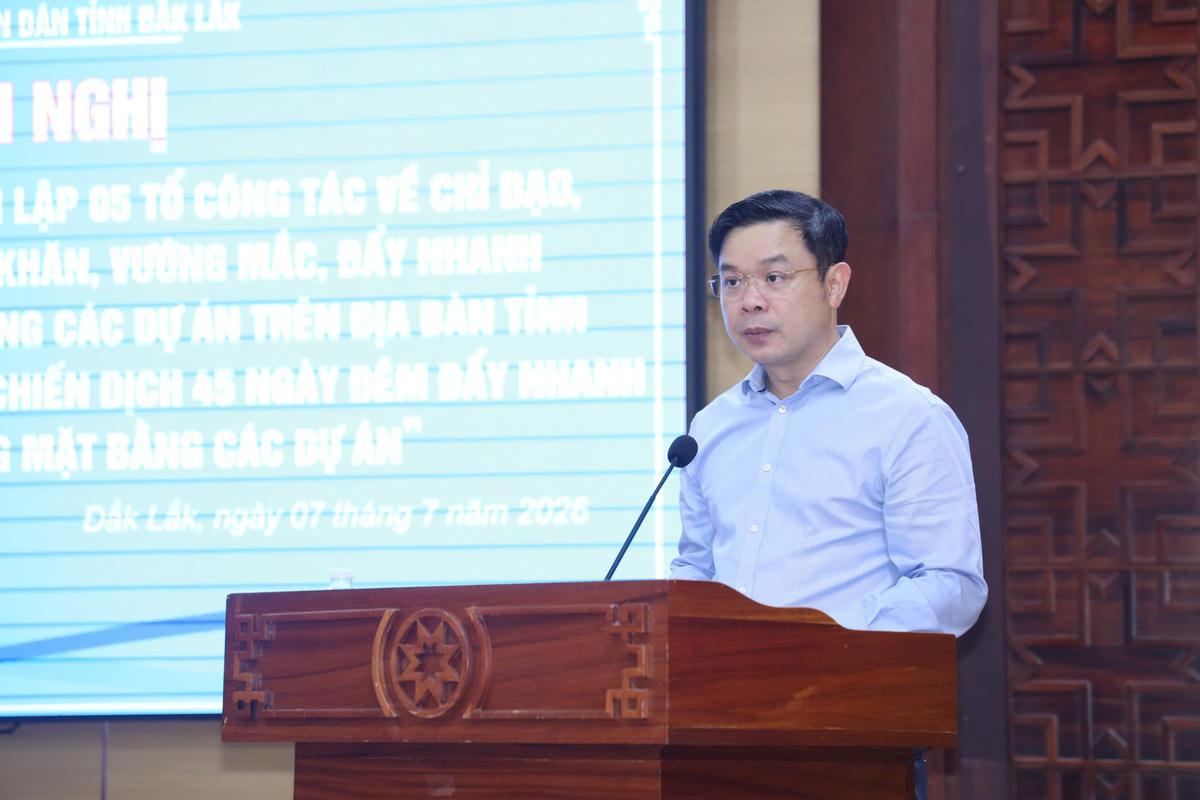 Chủ tịch UBND tỉnh Đỗ Hữu Huy phát biểu. Ảnh:TH.