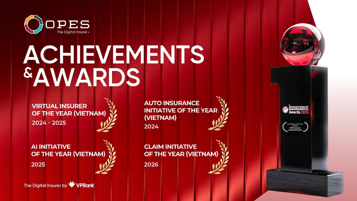 OPES lần thứ 3 liên tiếp được vinh danh tại Insurance Asia Awards.