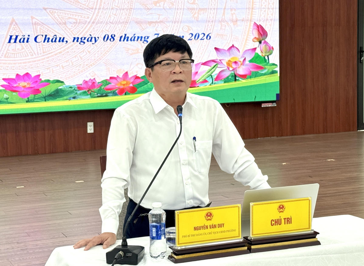 Ông Nguyễn Văn Duy, Chủ tịch UBND phường Hải Châu. Ảnh: Nguyễn Tú.