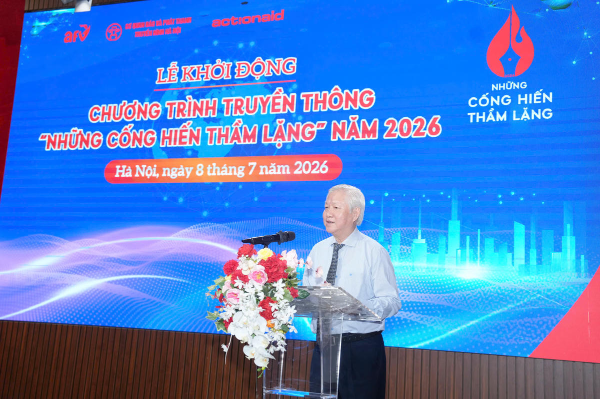 Ông Tạ Việt Anh, Chủ tịch Hội đồng Quản lý Quỹ Hỗ trợ chương trình, dự án an sinh xã hội Việt Nam phát biểu tại sự kiện. Ảnh: HN