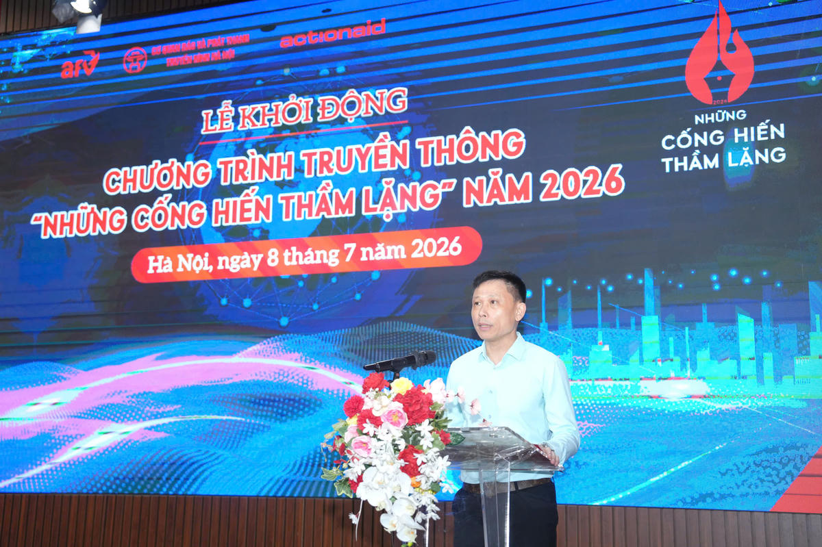 PGS.TS Nguyễn Thành Lợi, Phó Giám đốc Cơ quan Báo và Phát thanh, Truyền hình Hà Nội thông tin về chương trình. Ảnh: HN.