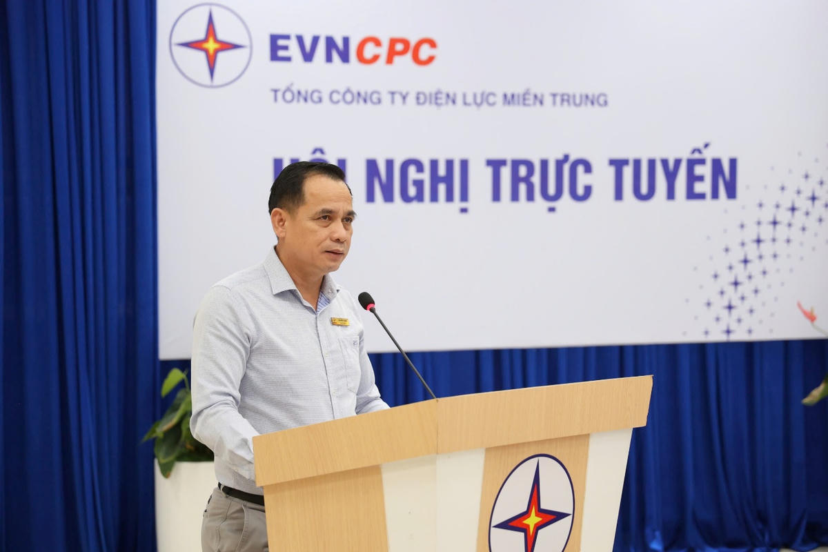 Chủ tịch Hội đồng thành viên EVNCPC Nguyễn Thanh chỉ đạo tại Hội nghị. Ảnh: Phương Nam.