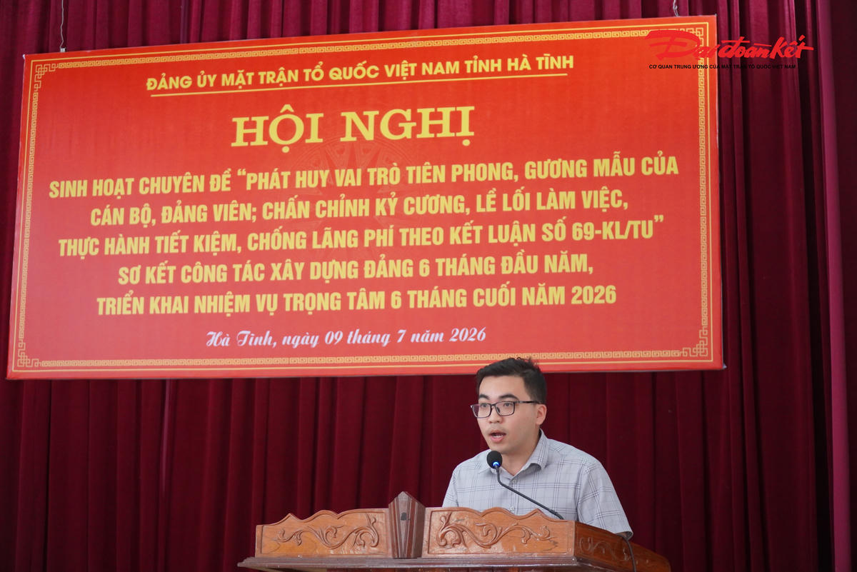 Đảng ủy MTTQ Hà Tĩnh phát huy vai trò tiên phong, gương mẫu của mỗi cán bộ, đảng viên