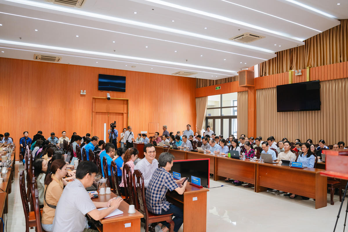 Quang cảnh buổi tập huấn, bồi dưỡng. Ảnh: Tấn Nghiệp.