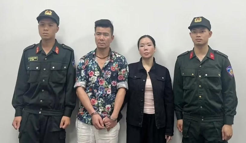 Hai bị can Lê Văn Đông và Nguyễn Thị Mai Anh.