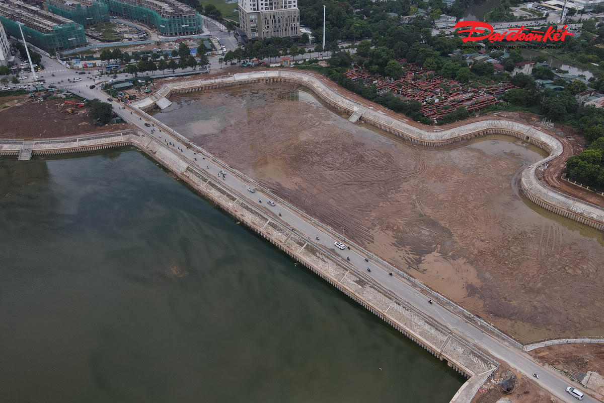 Hà Nội: Dự án hồ Đồng Bông 2 gây sụt lún đường Trung Thư