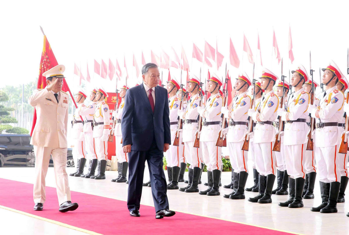 Tổng Bí thư, Chủ tịch nước Tô Lâm đến dự lễ kỷ niệm. Ảnh: Quang Vinh