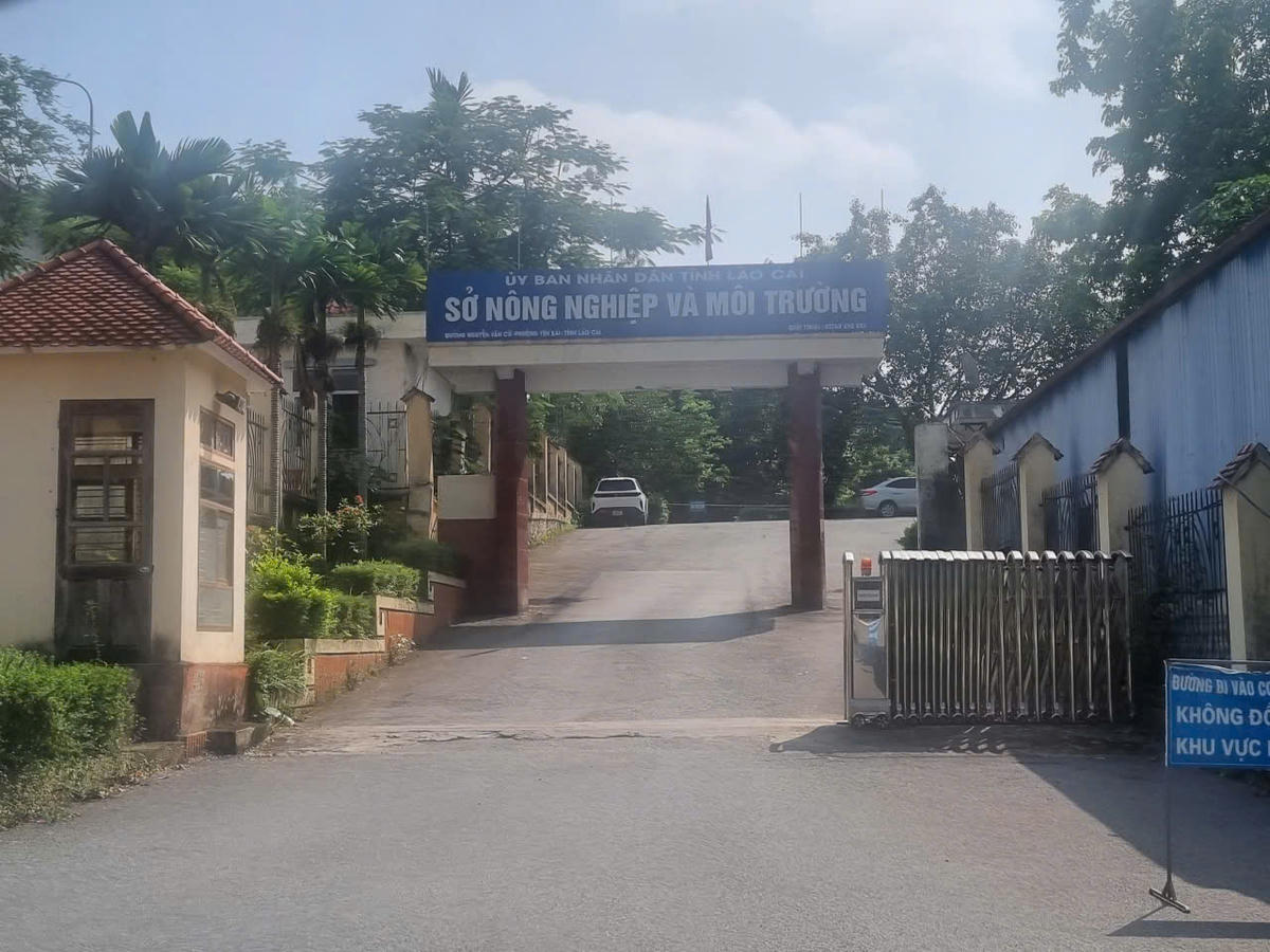 Sở Nông nghiệp và Môi trường tỉnh Lào Cai, nơi phát hiện ra thi thể. Ảnh: Ngô Hùng.