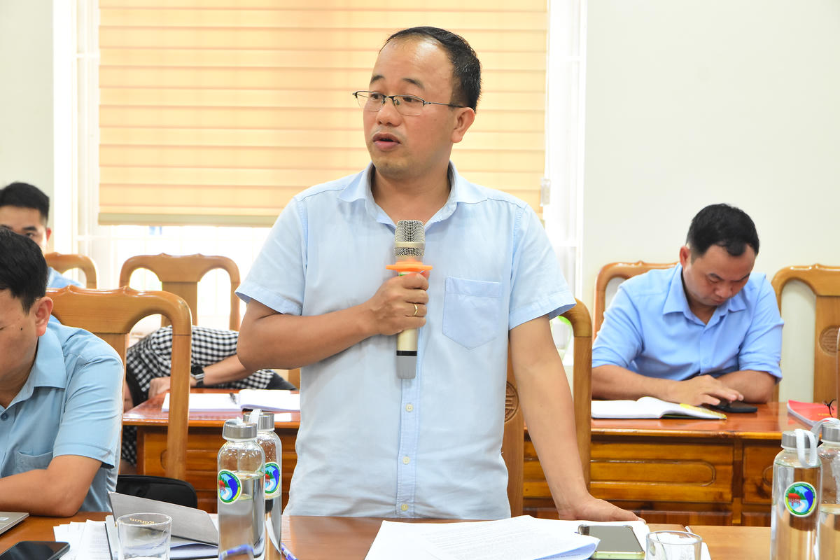 Ông Ma Anh Dũng, Trưởng phòng Tuyên truyền công tác dân tộc tôn giáo phát biểu. Ảnh: Xuân Trường.