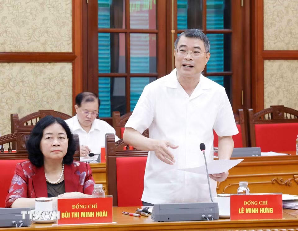 Thủ tướng Lê Minh Hưng phát biểu. (Ảnh: Thống Nhất/TTXVN)