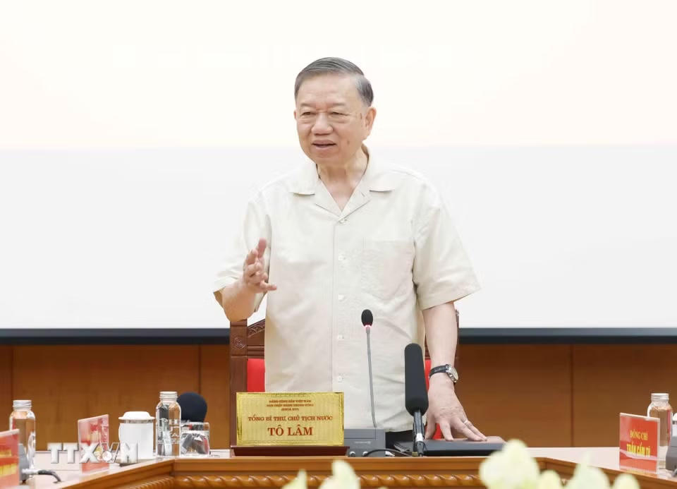 Tổng Bí thư, Chủ tịch nước Tô Lâm phát biểu. (Ảnh: Thống Nhất/TTXVN)