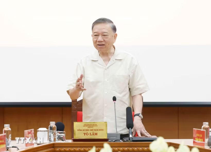 Tổng Bí thư, Chủ tịch nước Tô Lâm phát biểu. (Ảnh: Thống Nhất/TTXVN).