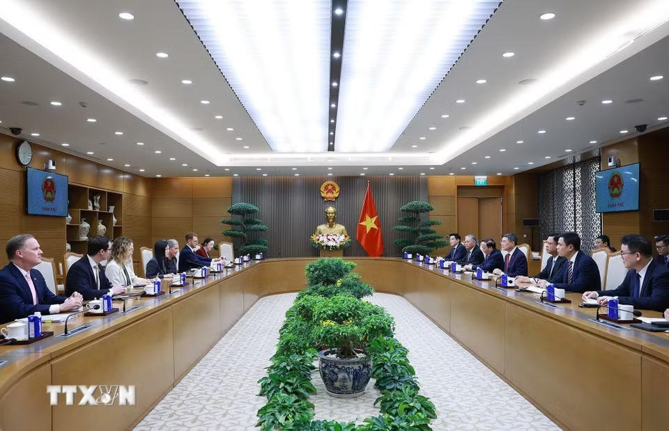 Thủ tướng Lê Minh Hưng tiếp bà Jennifer Wicks, Đại sứ Hoa Kỳ tại Việt Nam. (Ảnh: Dương Giang/TTXVN)
