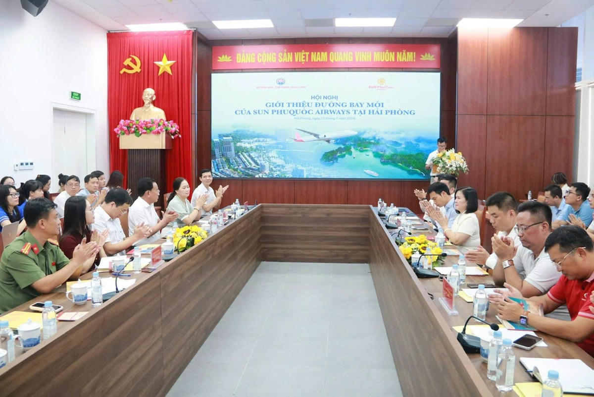 Quang cảnh hội nghị giới thiệu đường bay mới của Sun PhuQuoc Airways. Ảnh: PT. 