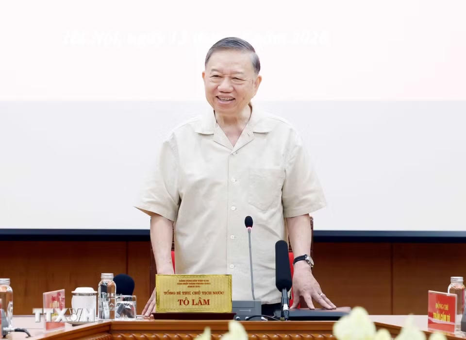 Tổng Bí thư, Chủ tịch nước Tô Lâm phát biểu. (Ảnh: Thống Nhất/TTXVN)