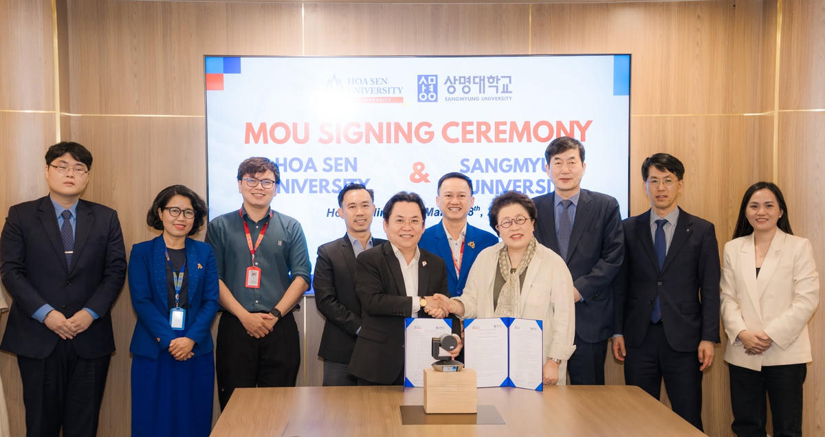 Đại học Hoa Sen ký kết Biên bản ghi nhớ (MOU) với Đại học Sangmyung (Hàn Quốc), mở rộng cơ hội trao đổi học tập, trải nghiệm tại Hàn Quốc cho sinh viên.