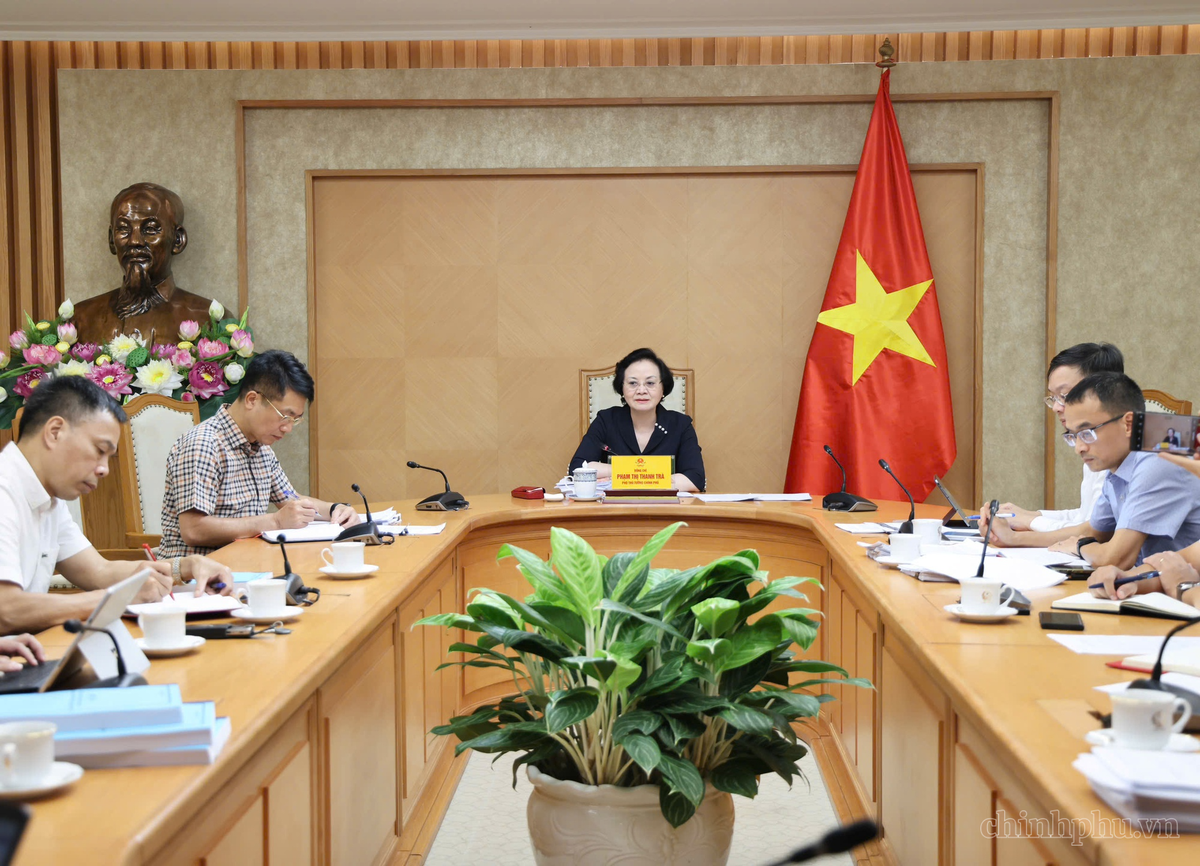 Bí thư Trung ương Đảng, Phó Thủ tướng Phạm Thị Thanh Trà làm việc với Bộ Nội vụ về xây dựng Đề án Chiến lược quốc gia về thu hút và trọng dụng nhân tài - Ảnh: VGP/Thu Giang