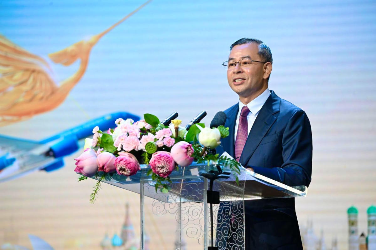Ông Ngô Văn Tuấn - Ủy viên Ban chấp hành Trung ương Đảng, Bộ trưởng Bộ Tài chính phát biểu chỉ đạo tại buổi lễ. (Ảnh- VNA),