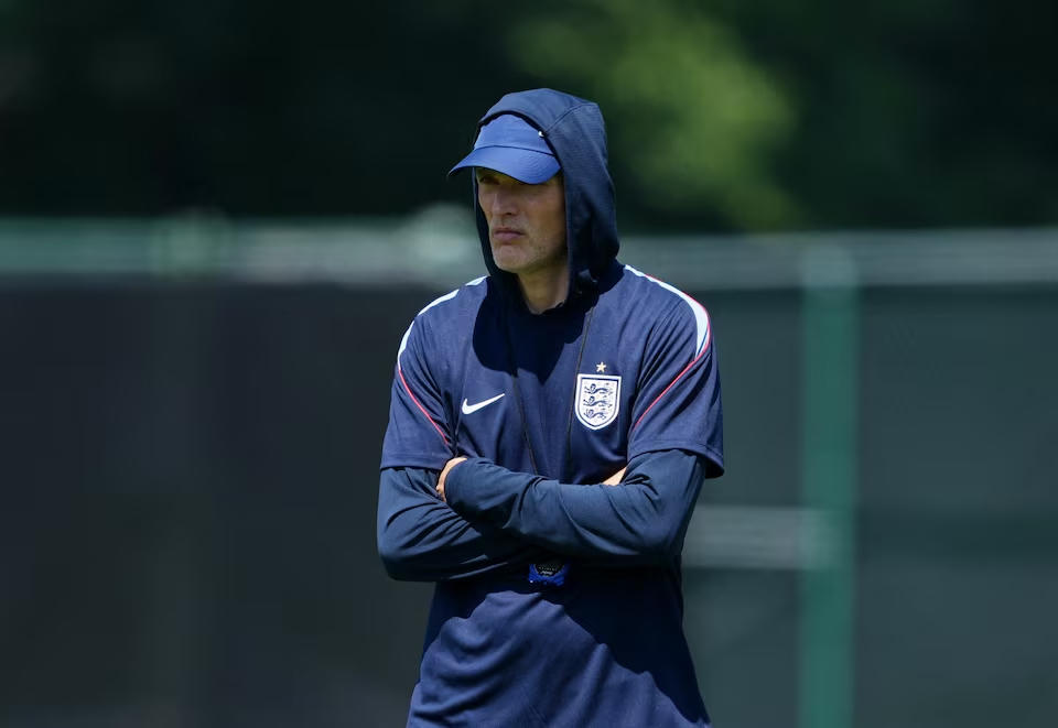 Huấn luyện viên đội tuyển Anh Thomas Tuchel trong một buổi tập. Nguồn: Reuters.