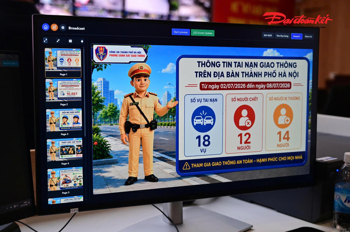 Ngoài việc cung cấp thông tin điều tiết giao thông, các màn hình LED còn thường xuyên hiển thị thông tin về tai nạn giao thông, các hành vi vi phạm trật tự, an toàn giao thông và tuyên truyền các quy định của pháp luật nhằm nâng cao ý thức chấp hành của người tham gia giao thông.