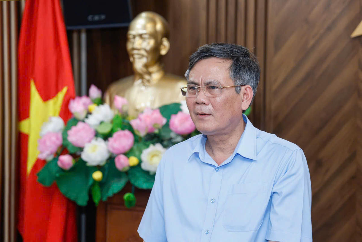 Phó Chủ tịch UBTƯ MTTQ Việt Nam Trần Thắng phát biểu tại buổi làm việc. Ảnh: Quang Vinh.