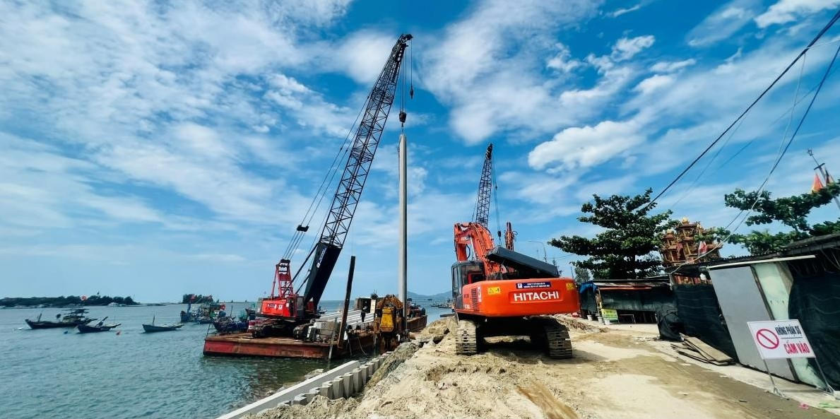 Một góc Dự án kè An Lương tại xã Duy Nghĩa. Ảnh: NT.