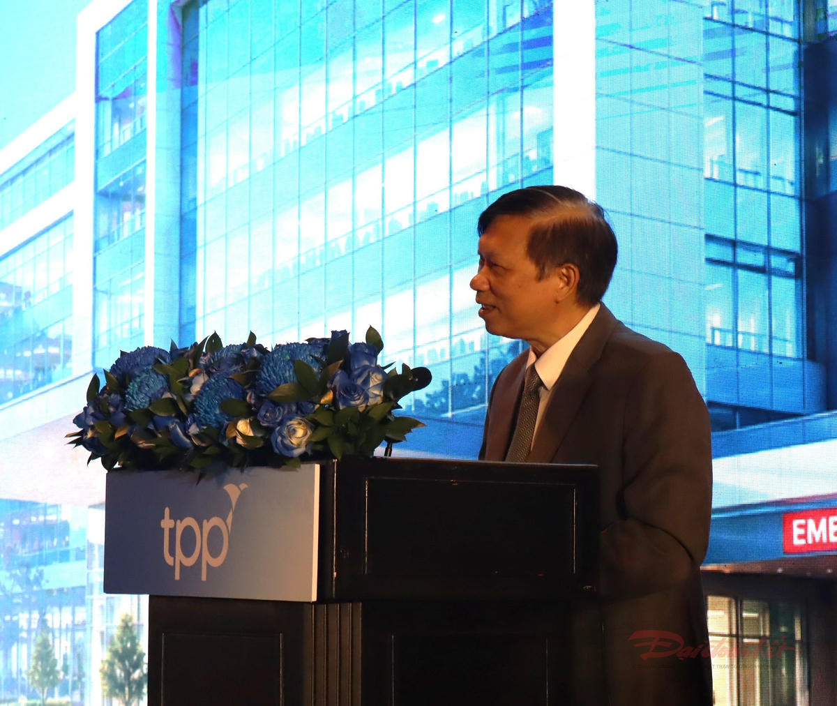 PGS.TS Trần Quý Tường, Chủ tịch Hội Tin học Y tế Việt Nam phát biểu tại hội thảo. Ảnh: T.Luân.