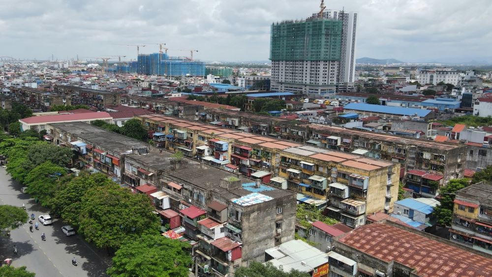 11 tòa chung cư cũ Vạn Mỹ (phường Ngô Quyền, TP Hải Phòng) sẽ được tháo dỡ để tái thiết không gian đô thị. Ảnh: NL.