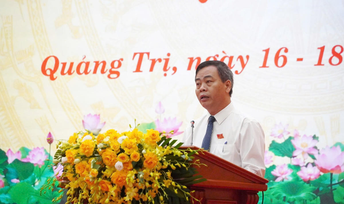 Ông Nguyễn Đăng Quang phát biểu tại kỳ họp. Ảnh: TN.