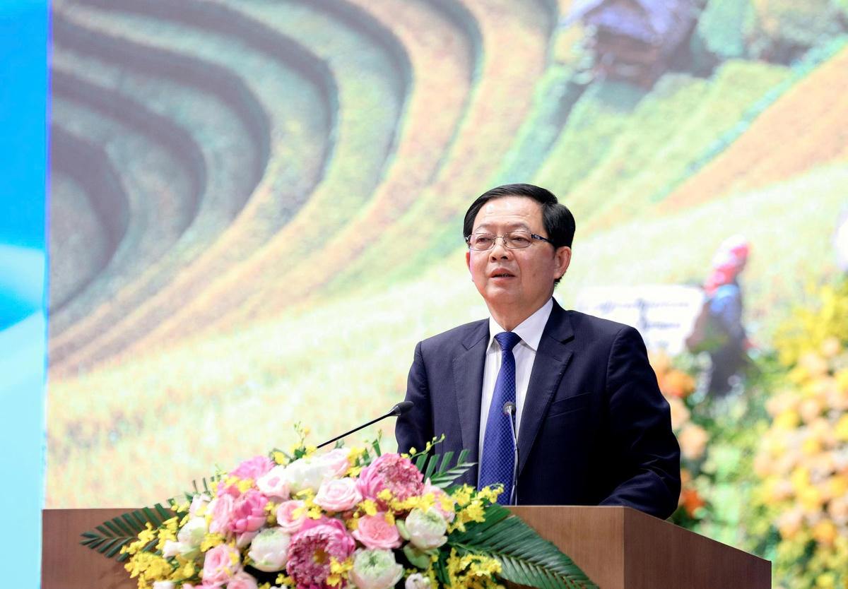 Phó Thủ tướng Hồ Quốc Dũng phát biểu tại hội nghị. Ảnh: Tuấn Trung.