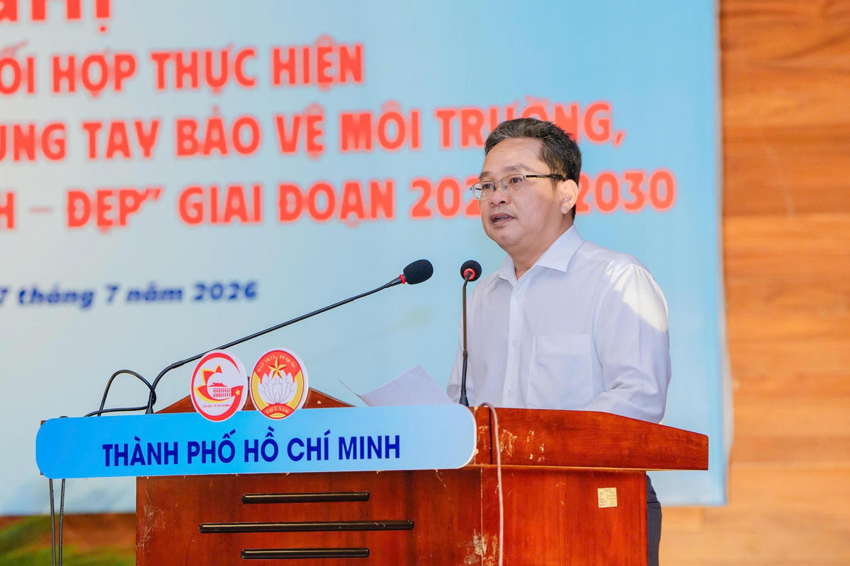 Ông Phạm Minh Tuấn – Phó Chủ tịch UBMTTQ Việt Nam TP Hồ Chí Minh chia sẻ về những mục tiêu của chương trình. Ảnh: MTP.