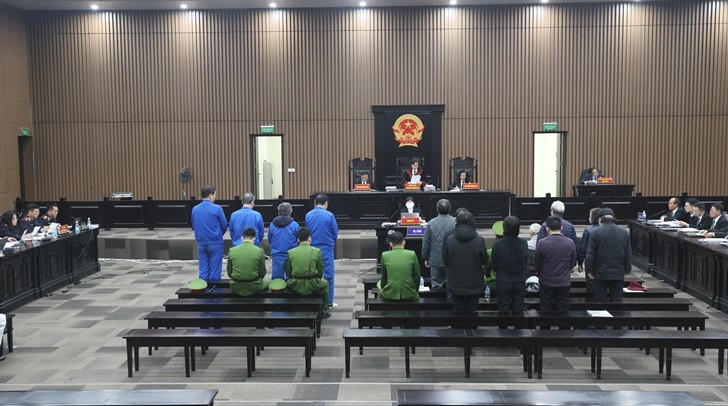 Quang cảnh phiên tòa xét xử. Ảnh: Đạt Lê