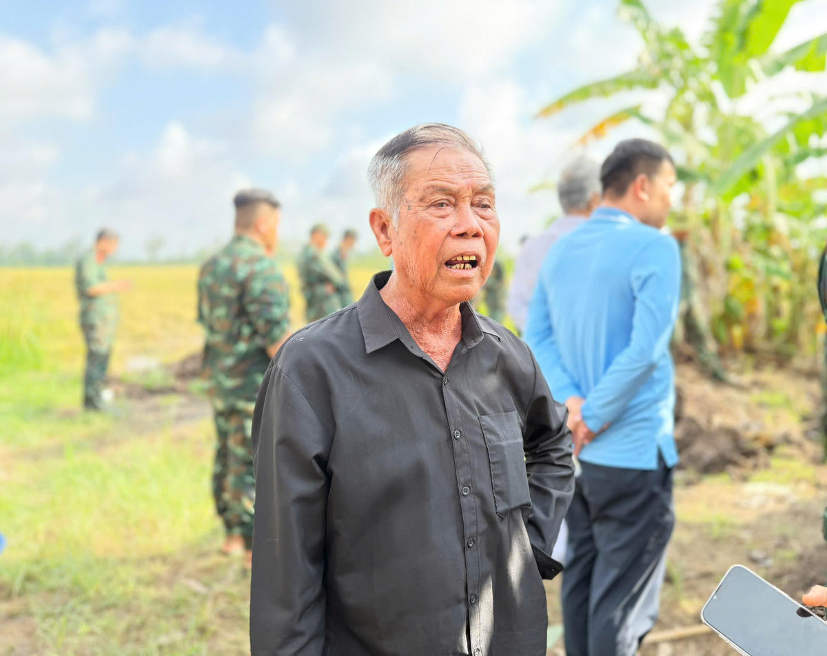 Nhân chứng là ông Trần Văn Quận (sinh năm 1950, ngụ xã Tân Hòa, TP Cần Thơ). Ảnh Hồng Thắm