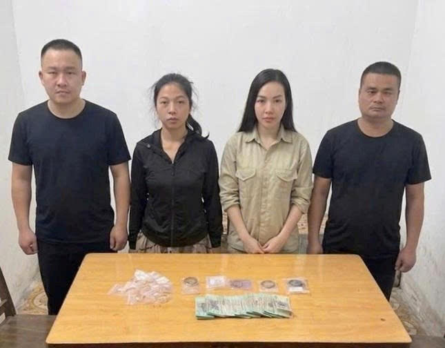 Văn phòng Cơ quan CSĐT – Công an TP Hải Phòng bắt giữ các đối tượng, thu giữ tang vật liên quan. Ảnh: CATP.