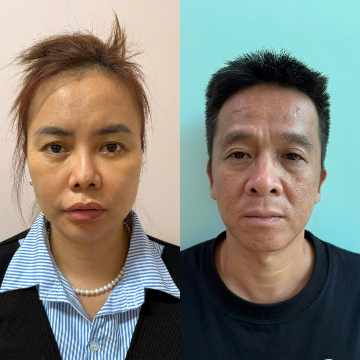 Hai đối tượng buôn lậu. Ảnh: SĐ.