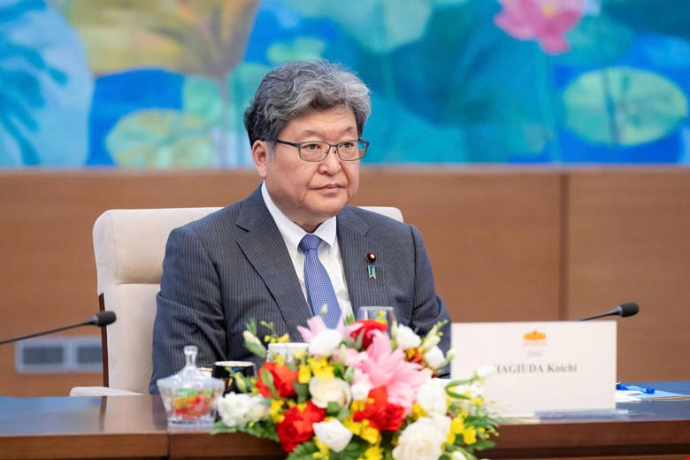 Quyền Tổng thư ký Đảng Dân chủ Tự do Nhật Bản Hagiuda Koichi. Ảnh: Vũ Hiếu