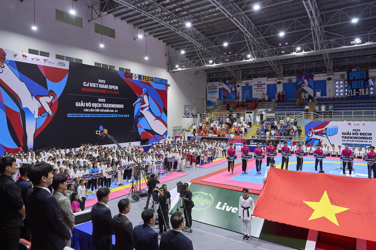 Hơn 1.000 vận động viên tham gia Giải vô địch taekwondo thanh thiếu niên quốc gia CJ 2026