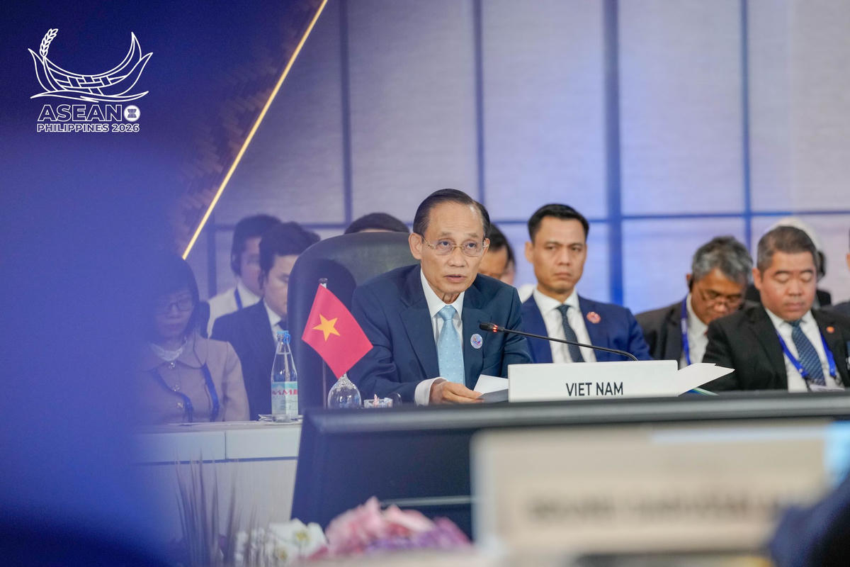 Bộ trưởng Ngoại giao Lê Hoài Trung phát biểu tại hội nghị. Ảnh: Bộ Ngoại giao