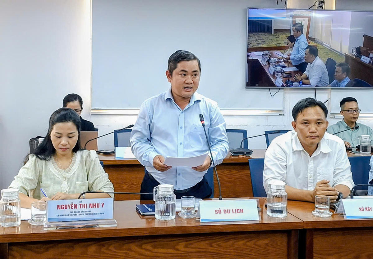 Ông Nguyễn Hữu Ân – Phó Trưởng phòng Quy hoạch - Phát triển tài nguyên du lịch (Sở Du lịch TPHCM) thông tin về kế hoạch phát triển của ngành du lịch thành phố. Ảnh: S.X