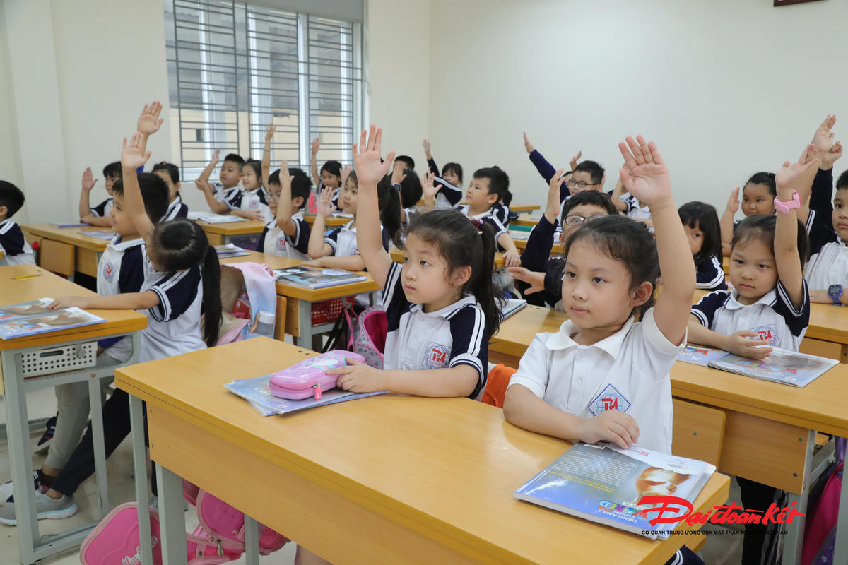 Học sinh Trường Tiểu học Phương Mai (Hà Nội). Ảnh: Quang Vinh