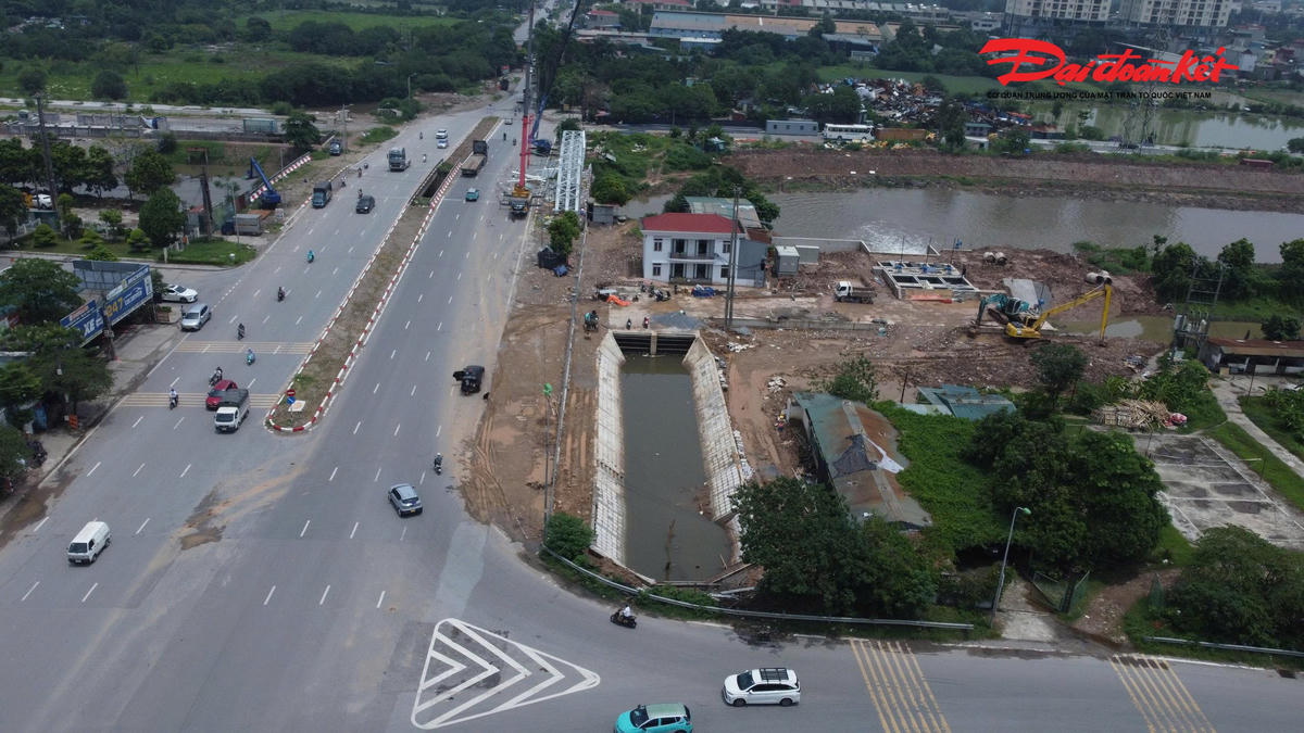 Ba trạm bơm dọc Đại lộ Thăng Long sắp "hợp lực", tăng tốc tiêu úng phía Tây Hà Nội