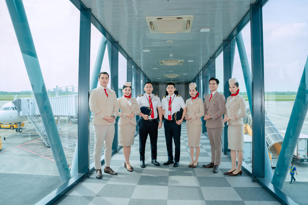 Đội ngũ tiếp viên của Sun PhuQuoc Airways thân thiện, mến khách. 