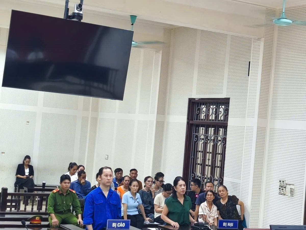 Bị cáo Nguyễn Thanh Tuấn tại phiên tòa xét xử phúc thẩm. Ảnh: Công an tỉnh Quảng Ninh