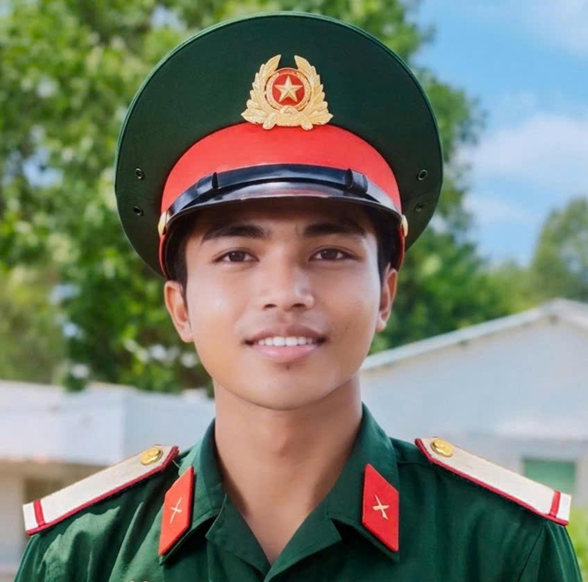 Thượng sĩ Kpă Thiêp. Ảnh: Sư đoàn 10. 