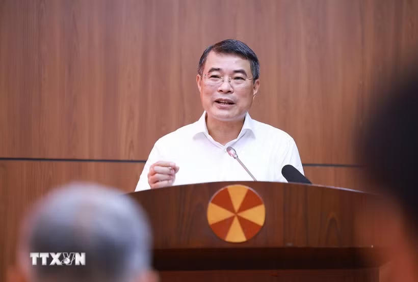 Thủ tướng Lê Minh Hưng làm việc với Ban Thường vụ Tỉnh ủy Điện Biên. (Ảnh: Dương Giang/TTXVN).