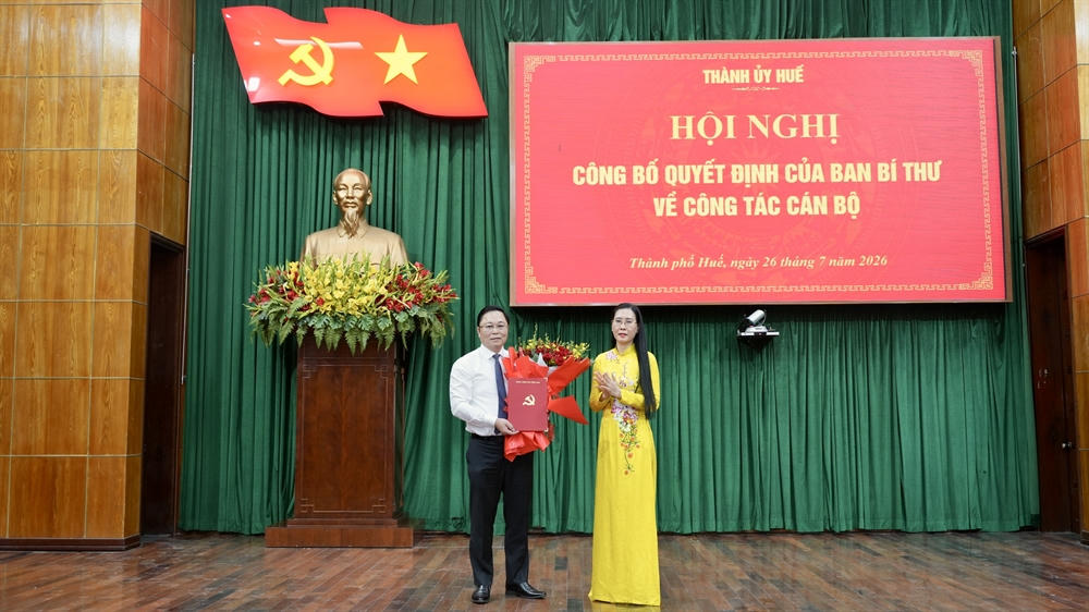 Ông Lê Trí Thanh được Ban Bí thư điều động, chỉ định giữ chức Phó Bí thư Thành ủy Huế, nhiệm kỳ 2025-2023. Ảnh: N.M.